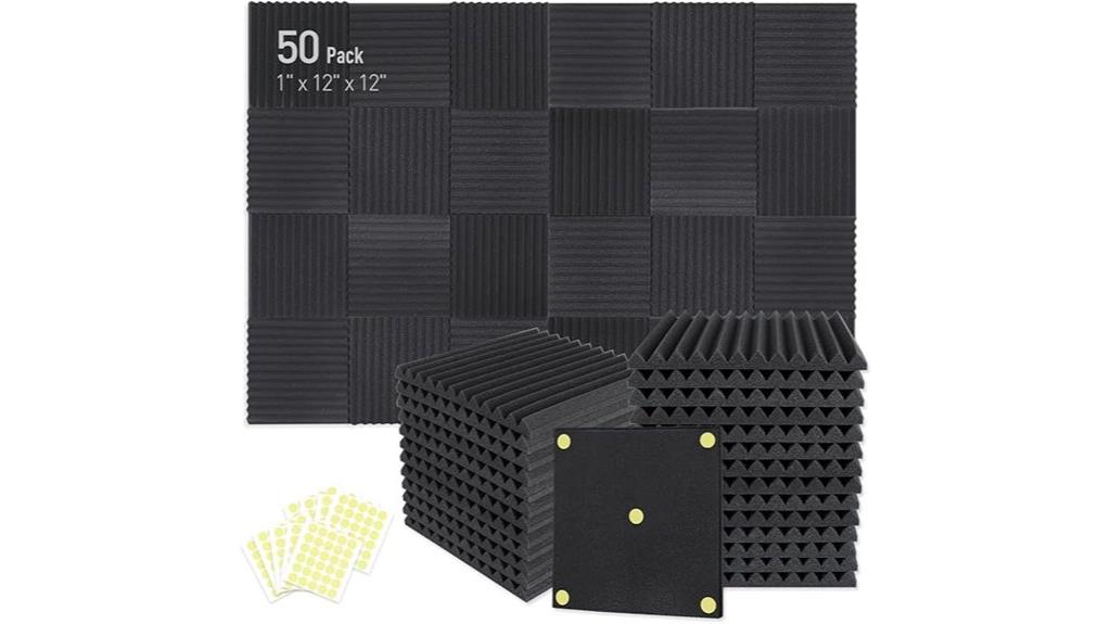 50 pack acoustic foam panels