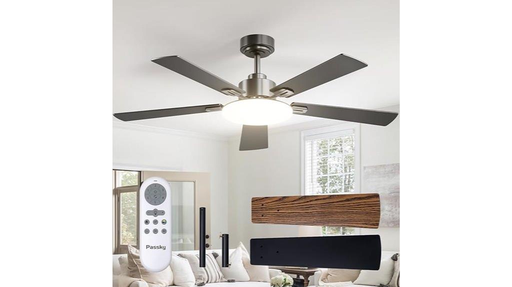 52 inch black reversible fan