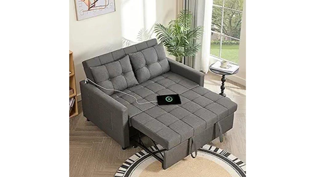 52 inch convertible sofa