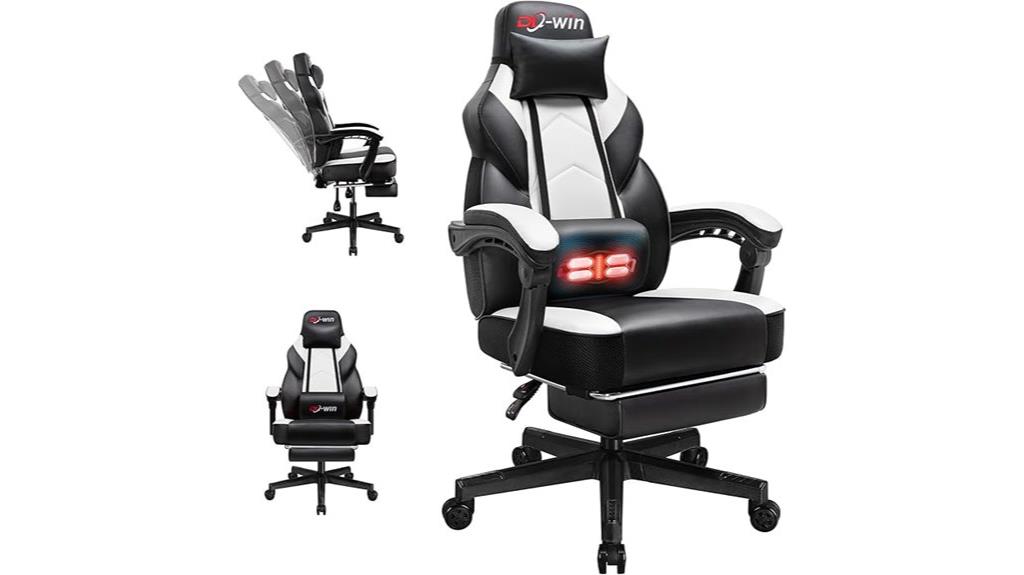 adult gaming chair with footrest