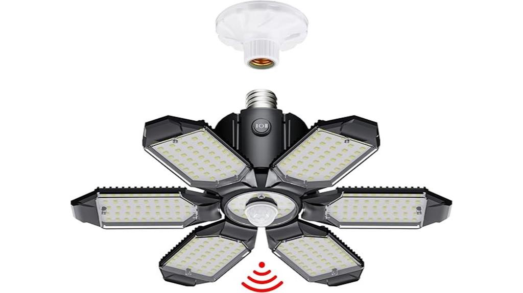 bright motion activated garage light