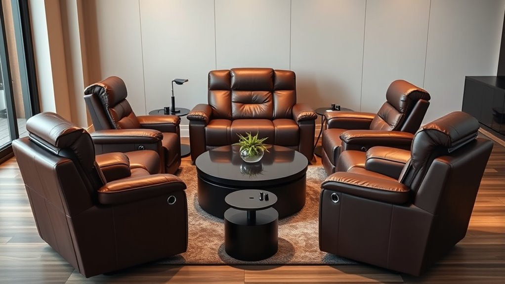 comfortable usb reclining sofas