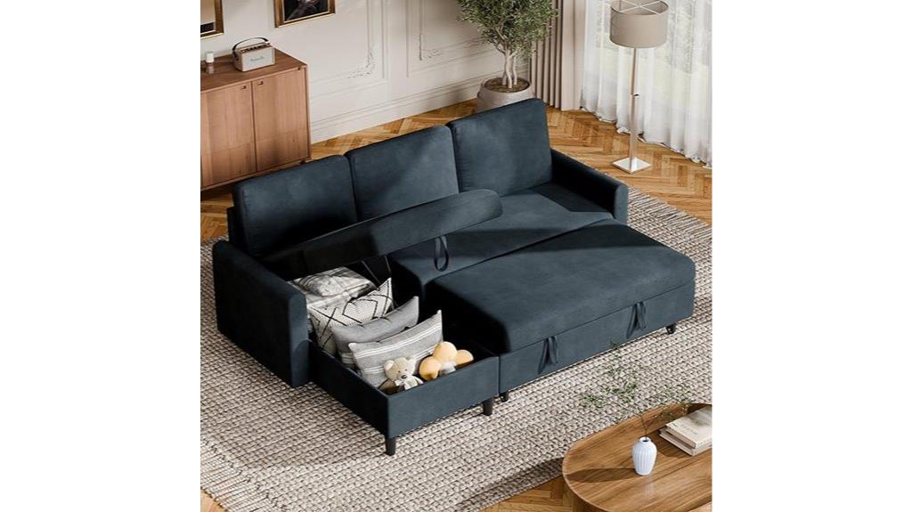 convertible sofa with storage
