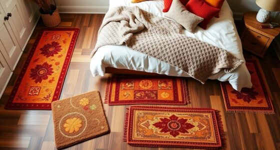 cozy fall bedside mats
