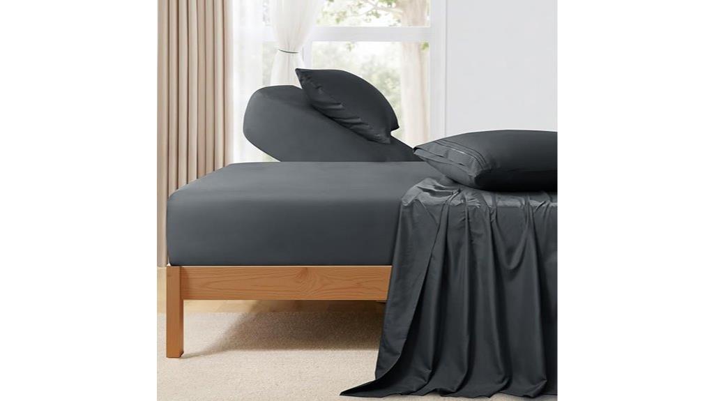 dark grey king sheet set