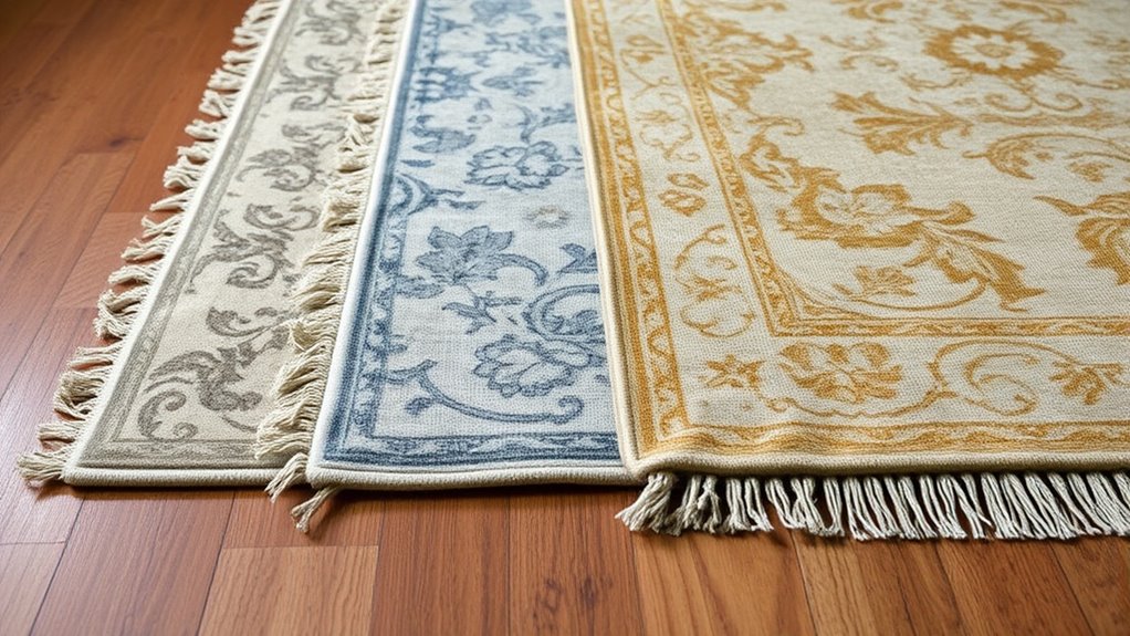 elegant distressed silk rugs