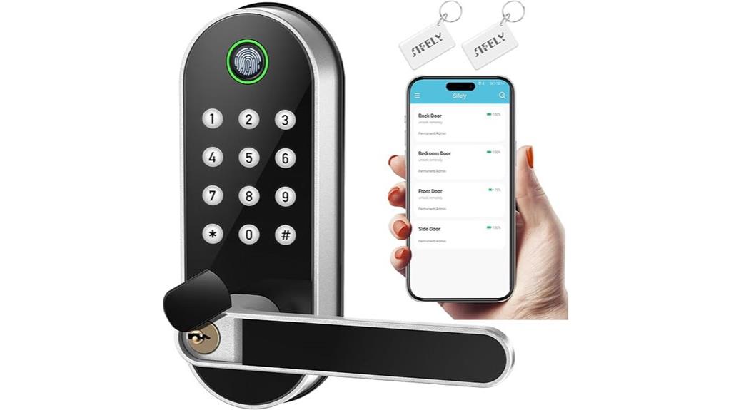 fingerprint keypad handle