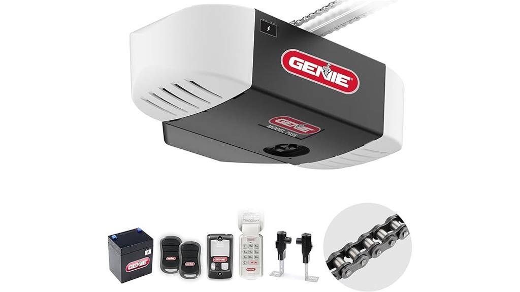 garage door opener with battery