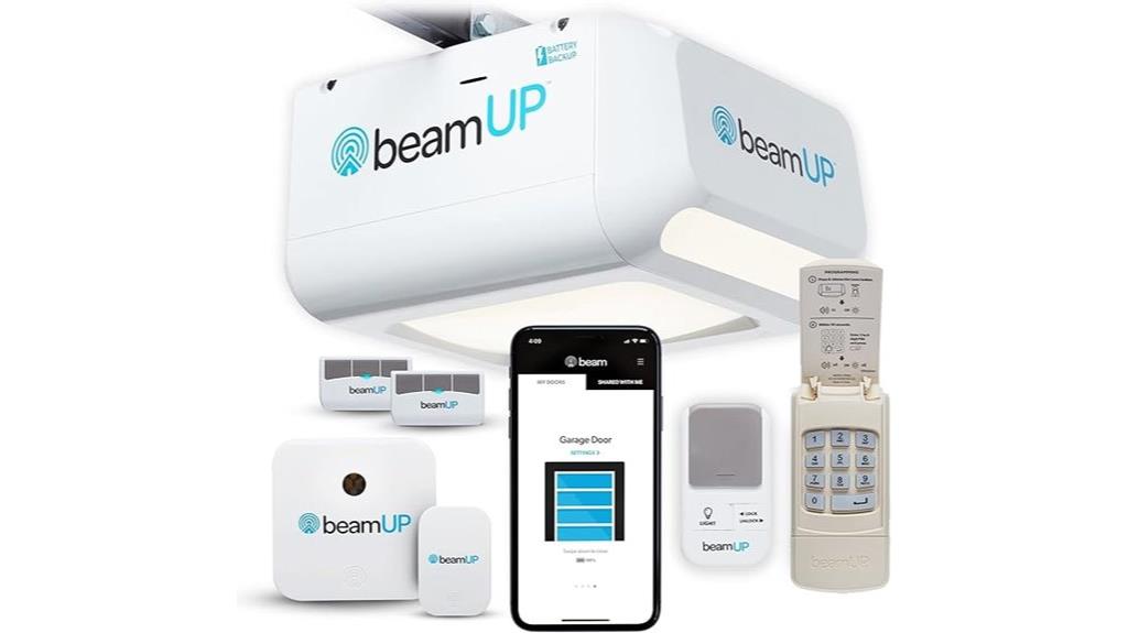 garage door opener with battery