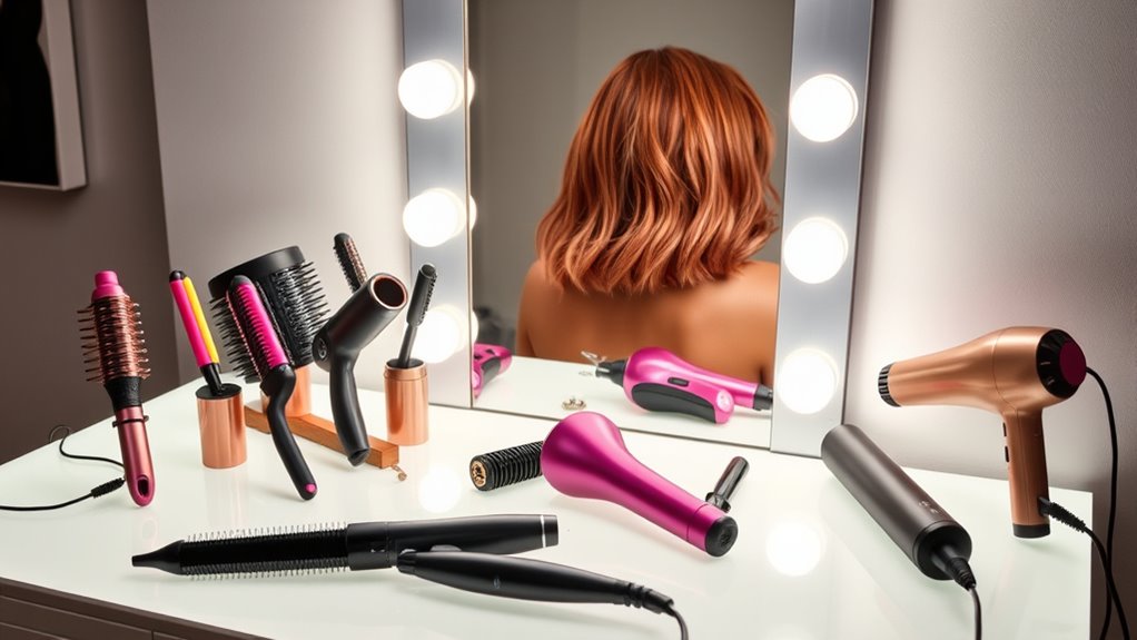 hair styling tool selection