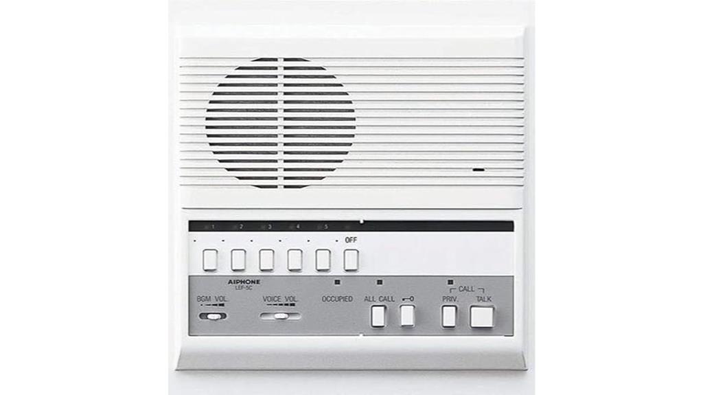 intercom master with buttons