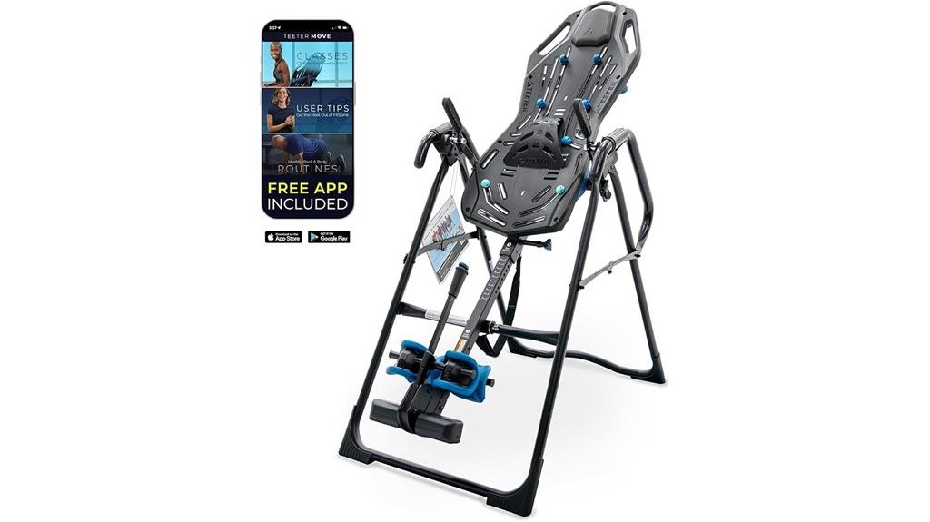 inversion table with accessories