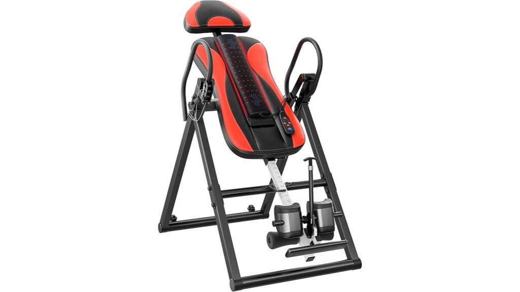 inversion table with massage