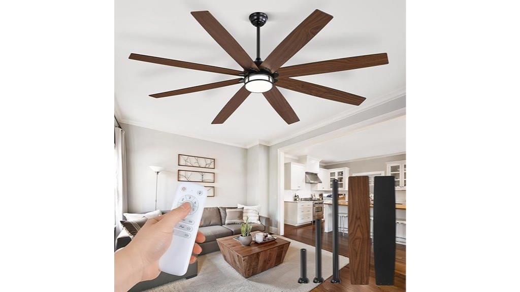 large ceiling fan with lights