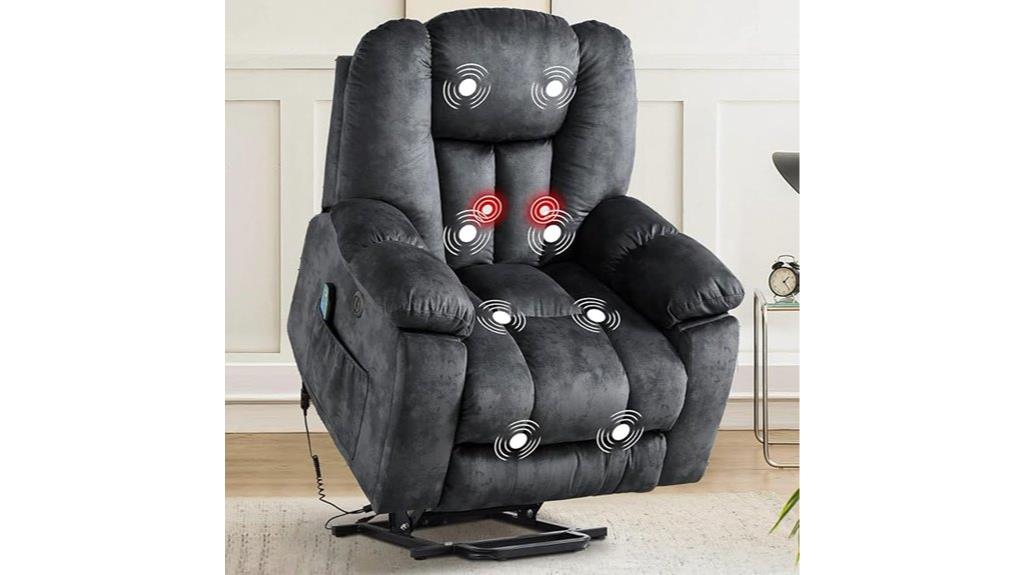 large elderly recliner with massage