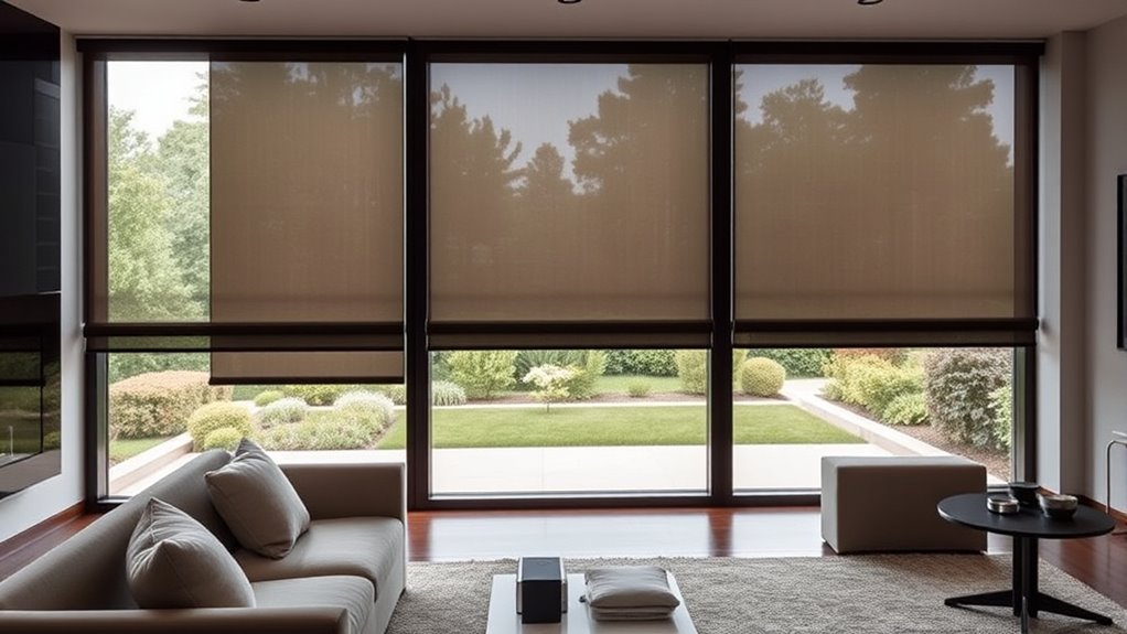 large window motorized blinds