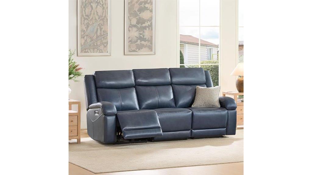 leather power recliner sofa