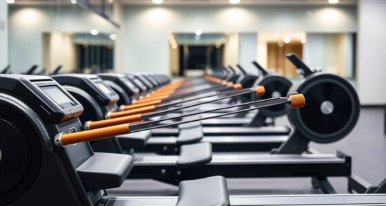 low seat height rowing machines