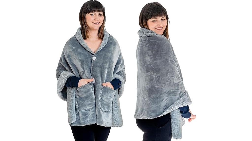 luxurious double layer women s poncho