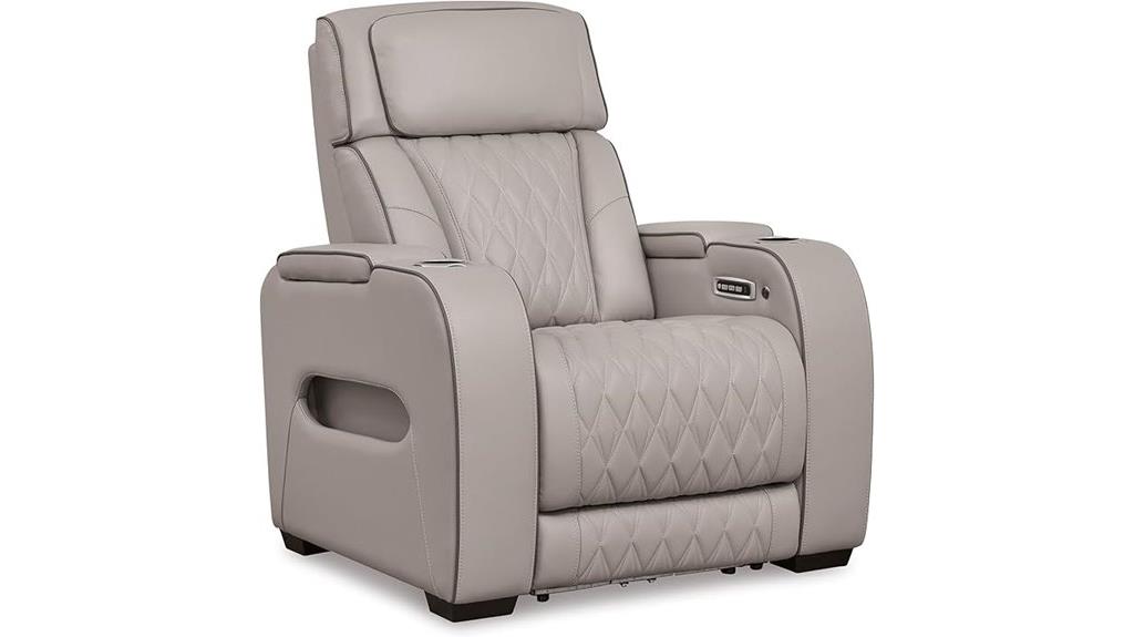 luxury leather recliner features