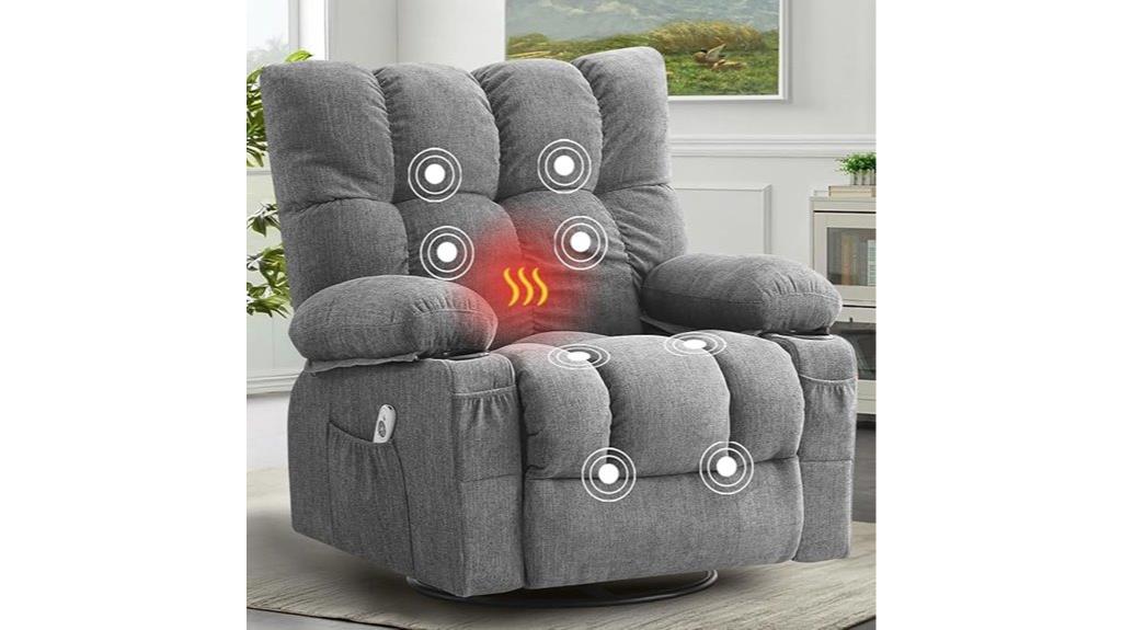 massage heat vibration recliner