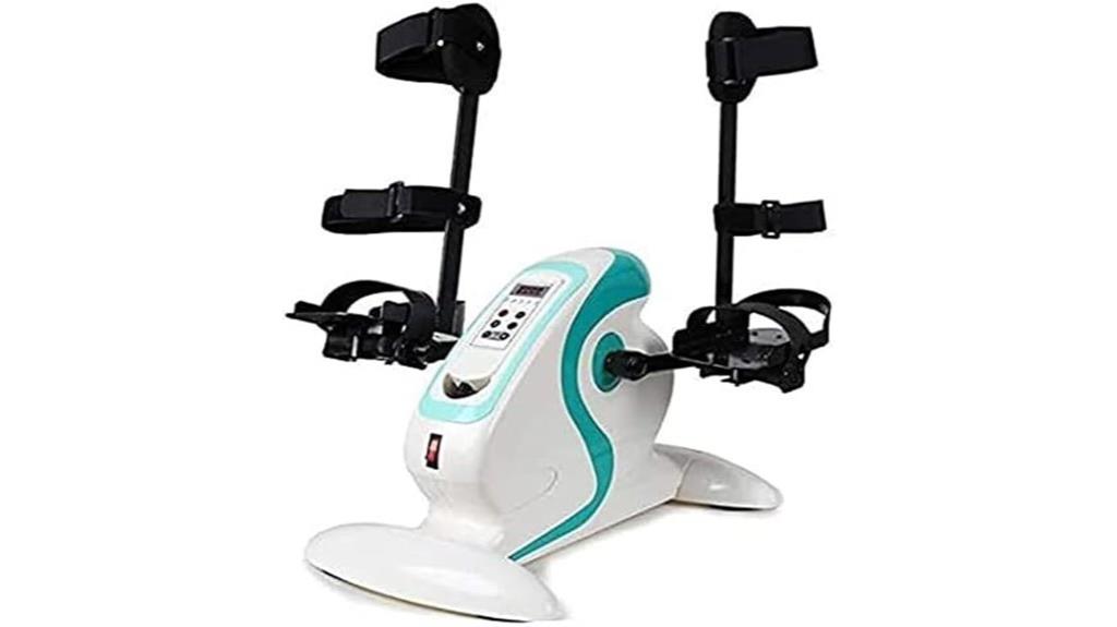 motorized pedal exerciser with leg protector