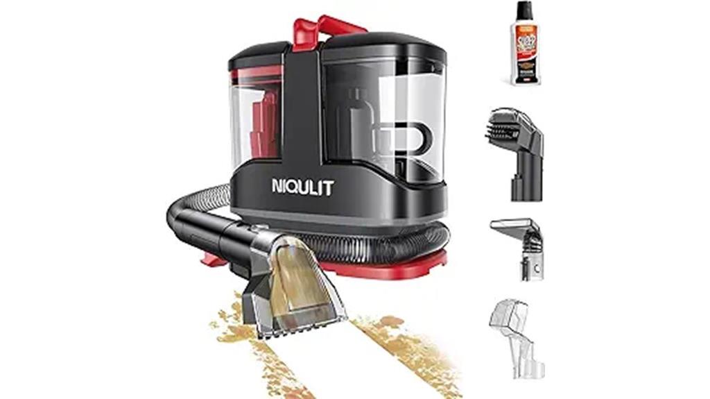 portable cleaning machine with two brushes