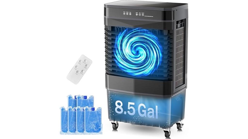 portable swamp cooler capacity