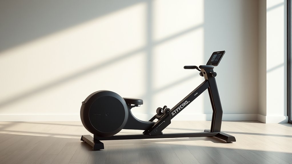 quiet customizable rowing machine