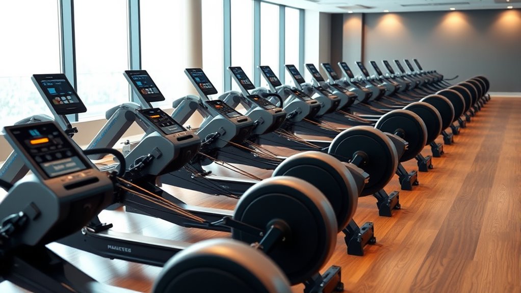 quiet magnetic rowing machines