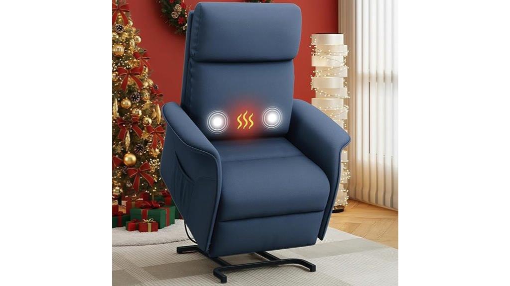 recliner with massage heat