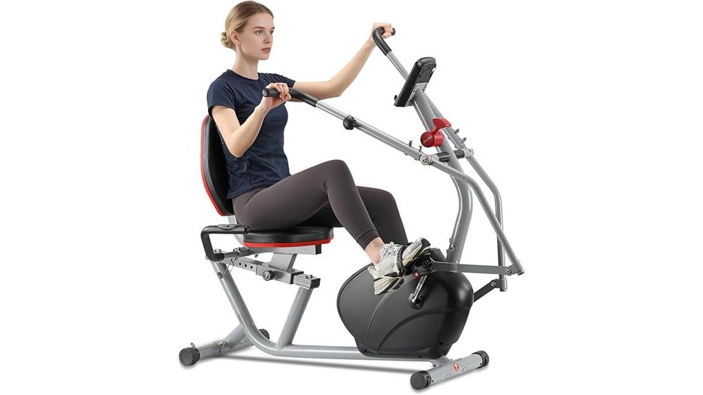recumbent bike with arms