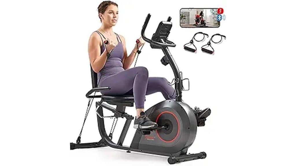 recumbent bike with cushion