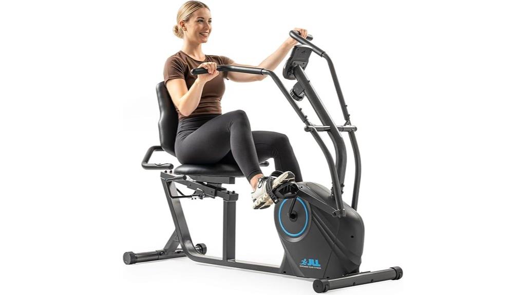 recumbent exercise bike with arm exercisers