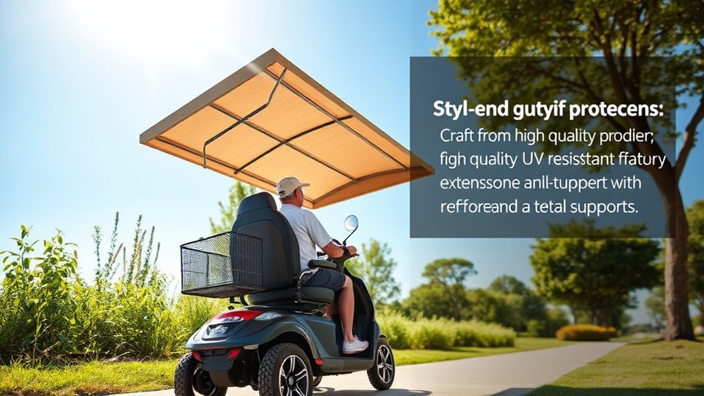 scooter sunshade canopy options