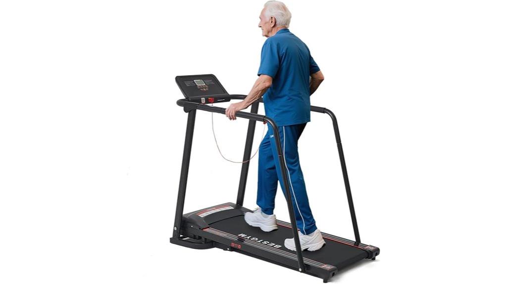 senior treadmill with support