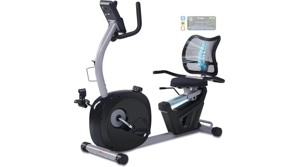 smart display recumbent bike