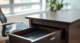 top adjustable desk storage