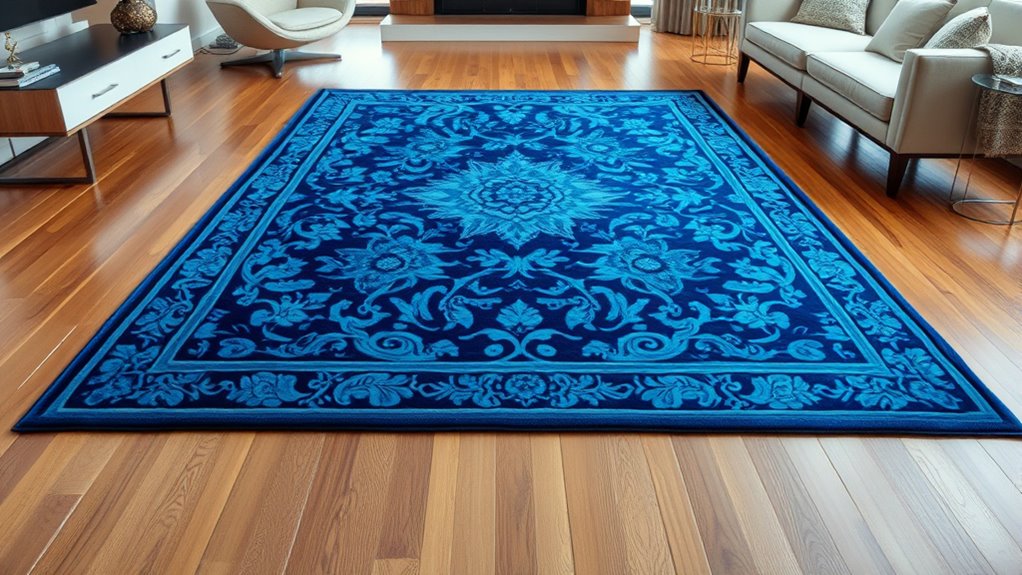 top blue silk rug selections