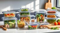 top glass meal storage