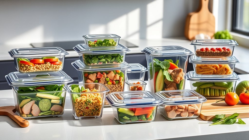 top glass meal storage