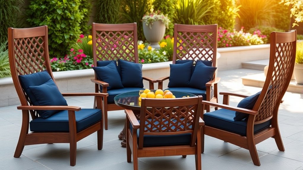 top high back outdoor seating