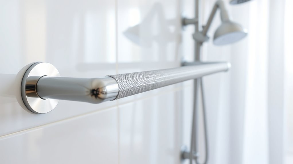 top shower grab bars