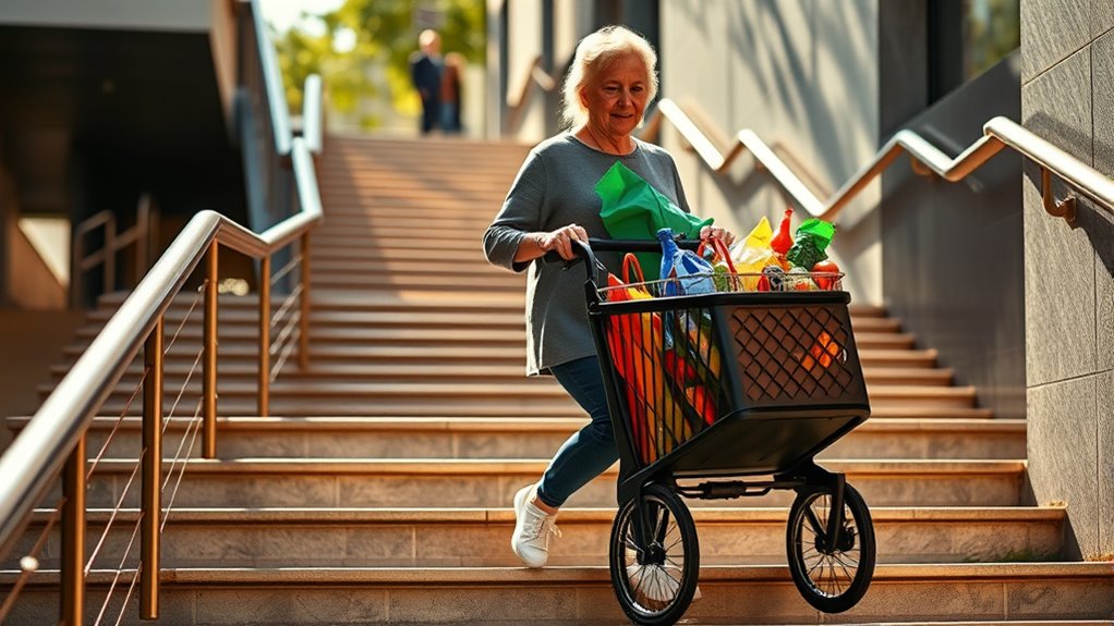 top stair climbing grocery carts