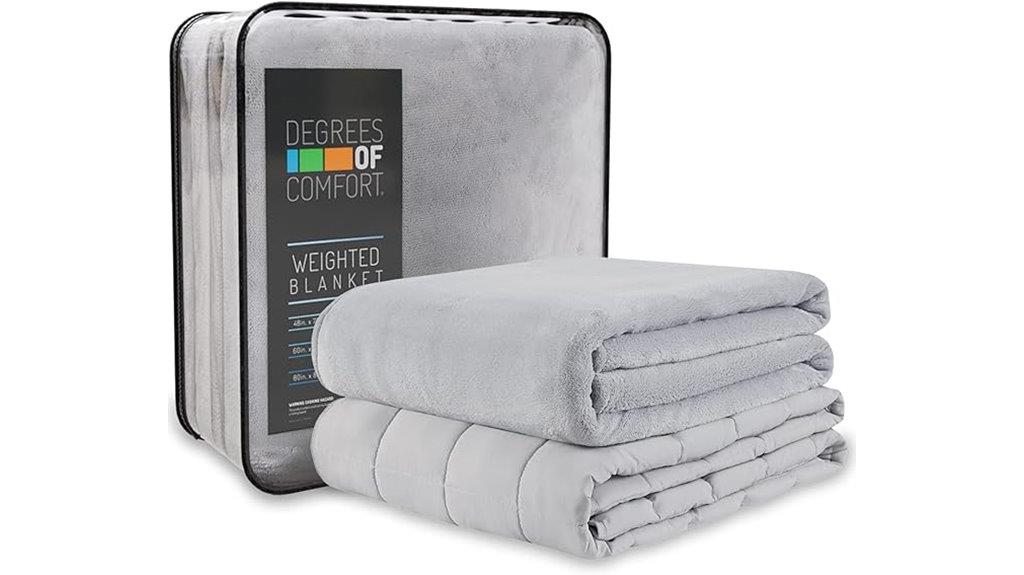 twin size grey weighted blanket