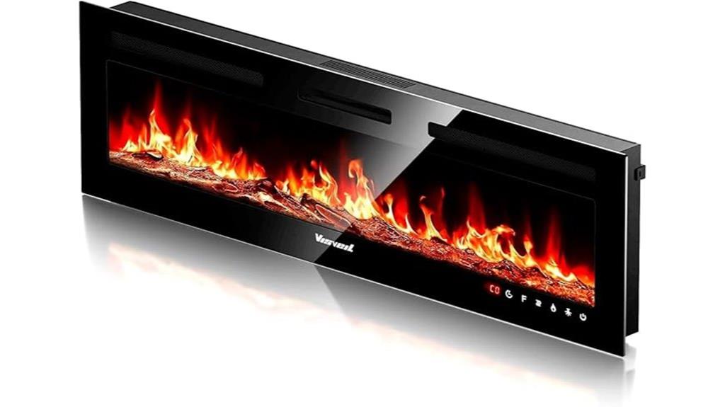 wall mounted electric fireplace