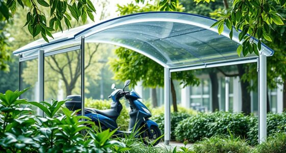 weatherproof scooter shelter options