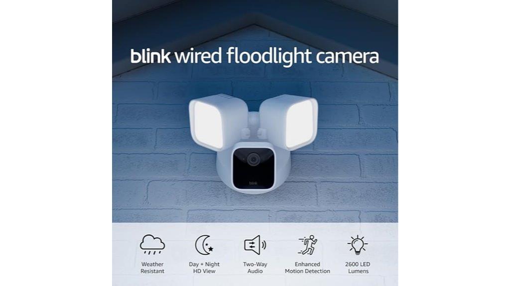 wired floodlight security camera