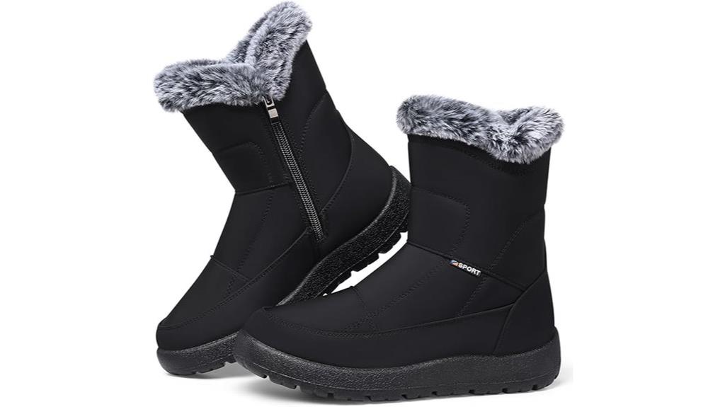 women s waterproof fur snow boots