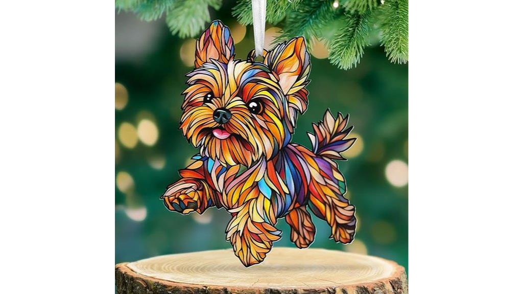 yorkie dog ornament decorations